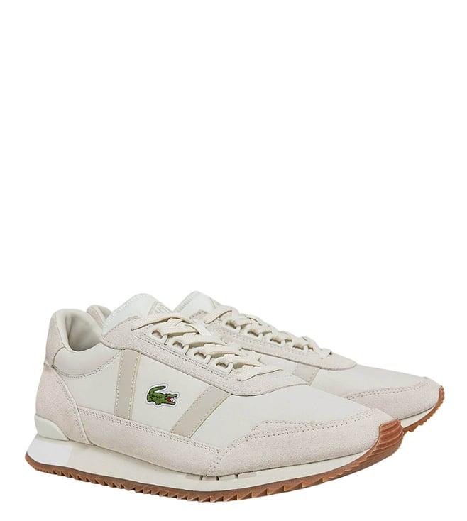 lacoste men's partner retro white trainers