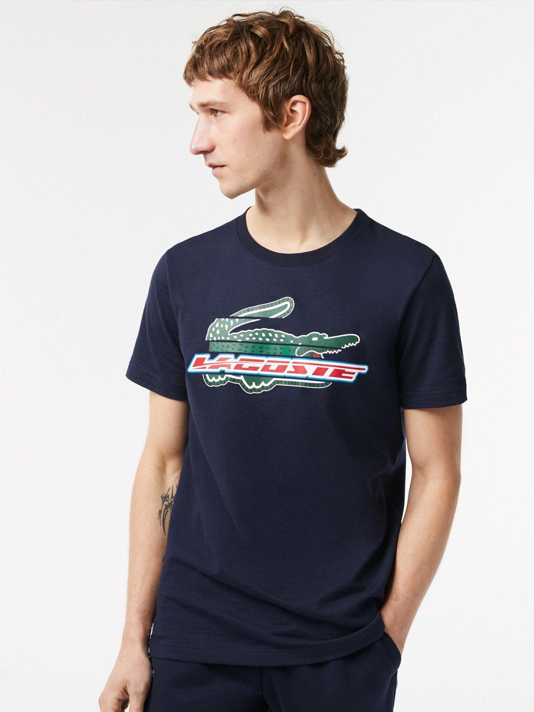 lacoste men graphic printed organic cotton sports t-shirt