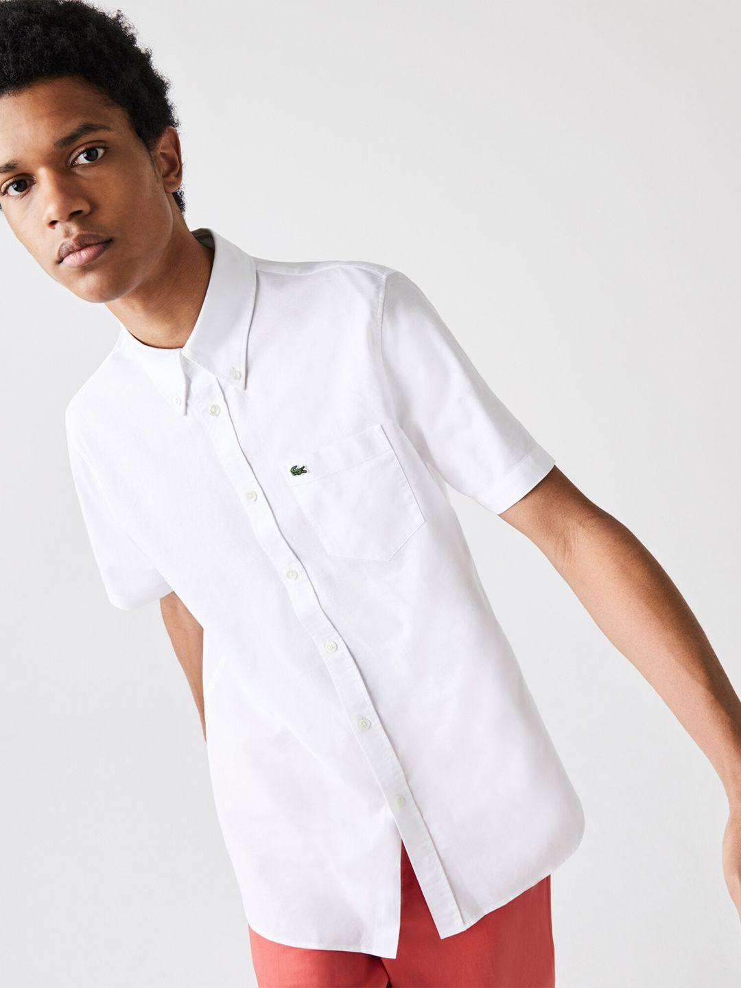 lacoste men modern pure cotton casual shirt