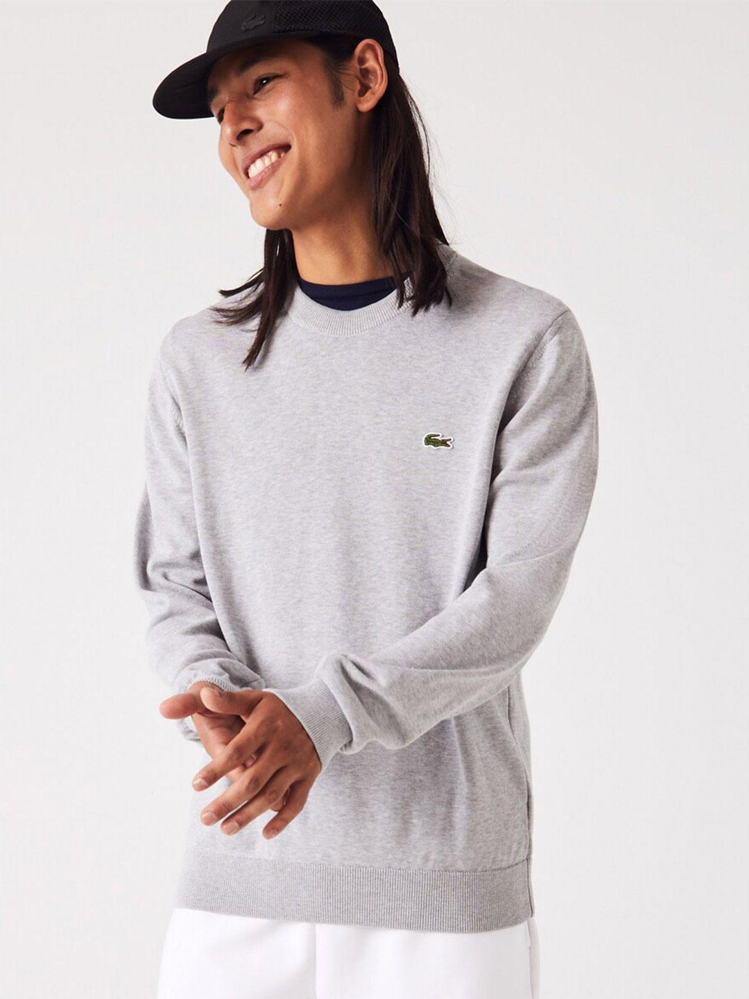 lacoste men organic cotton pullover