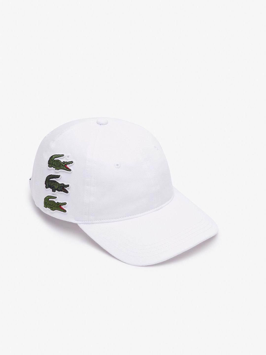 lacoste men printed pure cotton baseball cap