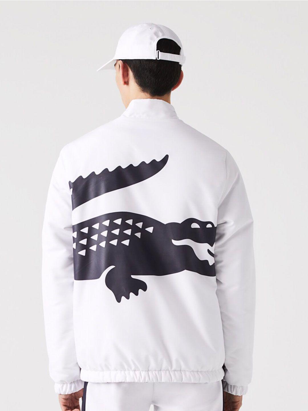 lacoste men printed reversible sweatshirt