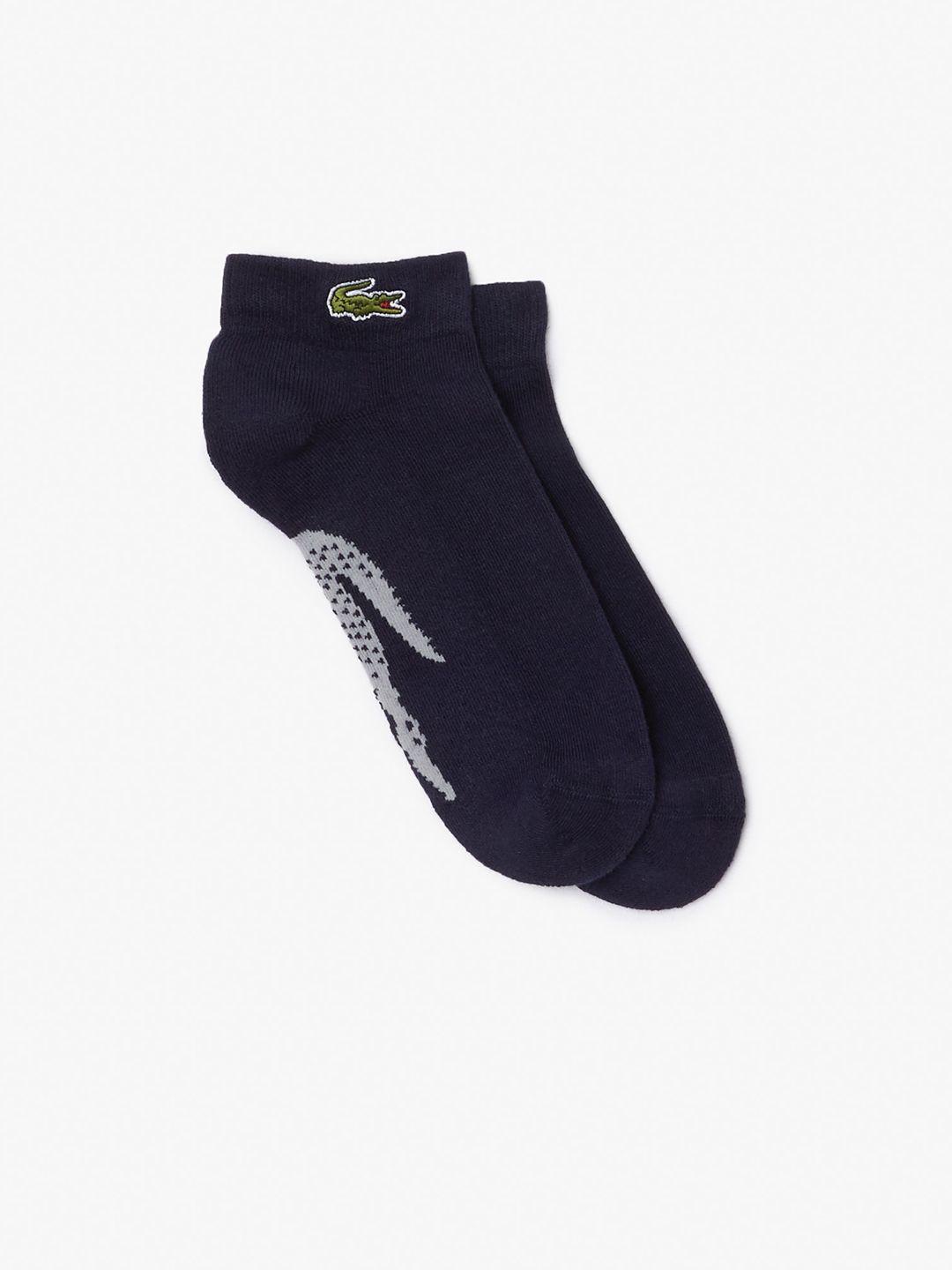 lacoste men ribbed ankle length sports socks