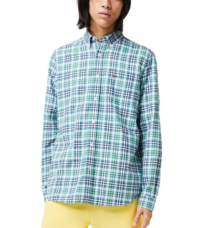 lacoste multi checks regular fit shirt