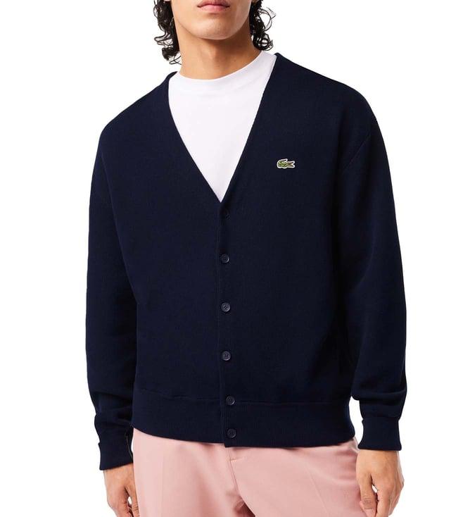 lacoste navy relaxed fit sweater