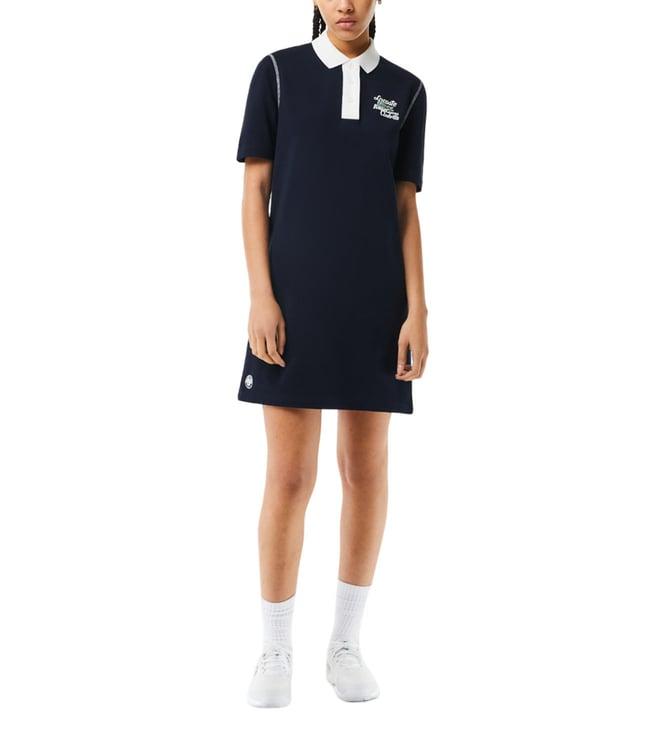 lacoste navy sport roland garros edition regular fit pique dress