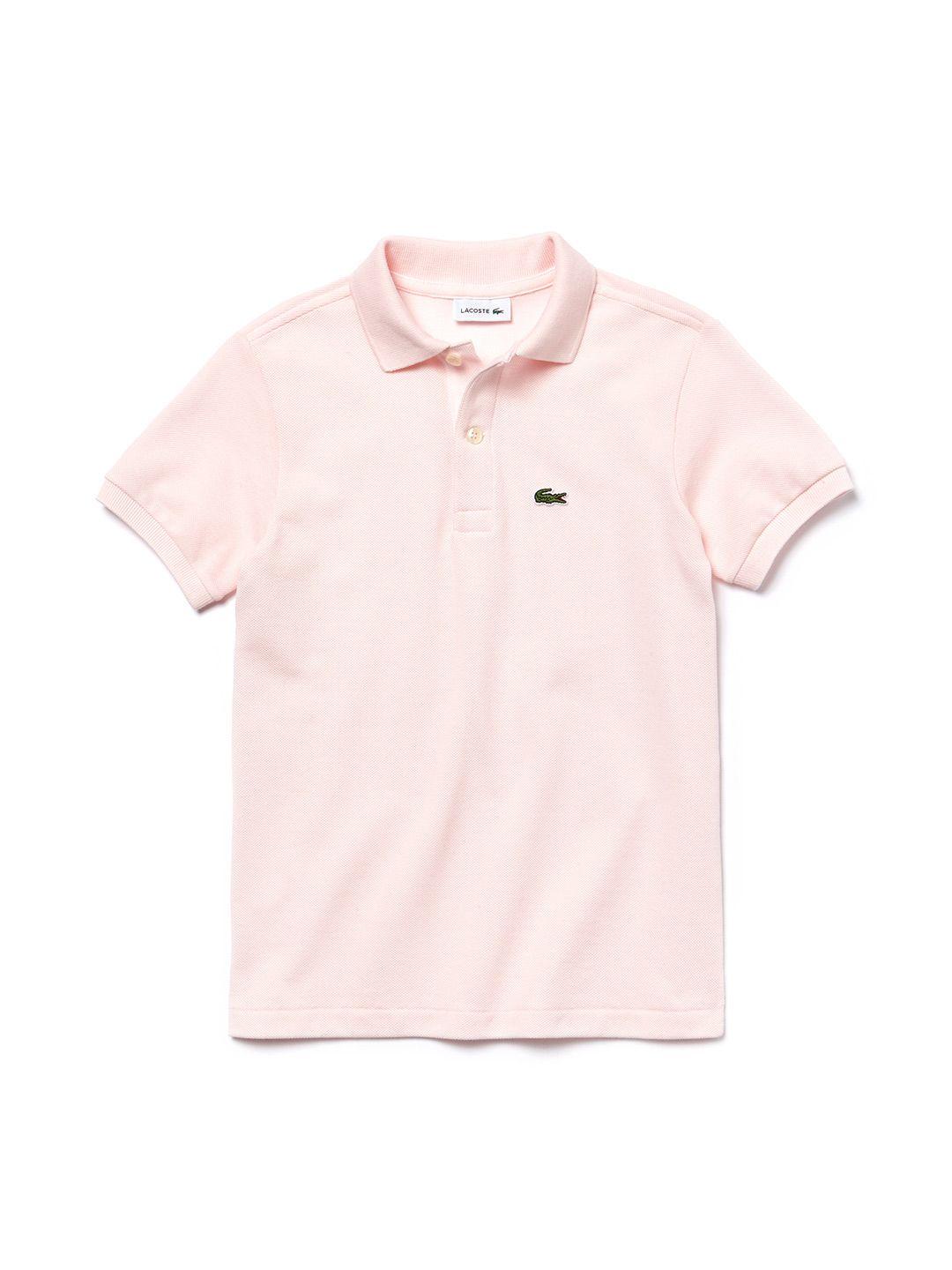 lacoste pink petit pique polo