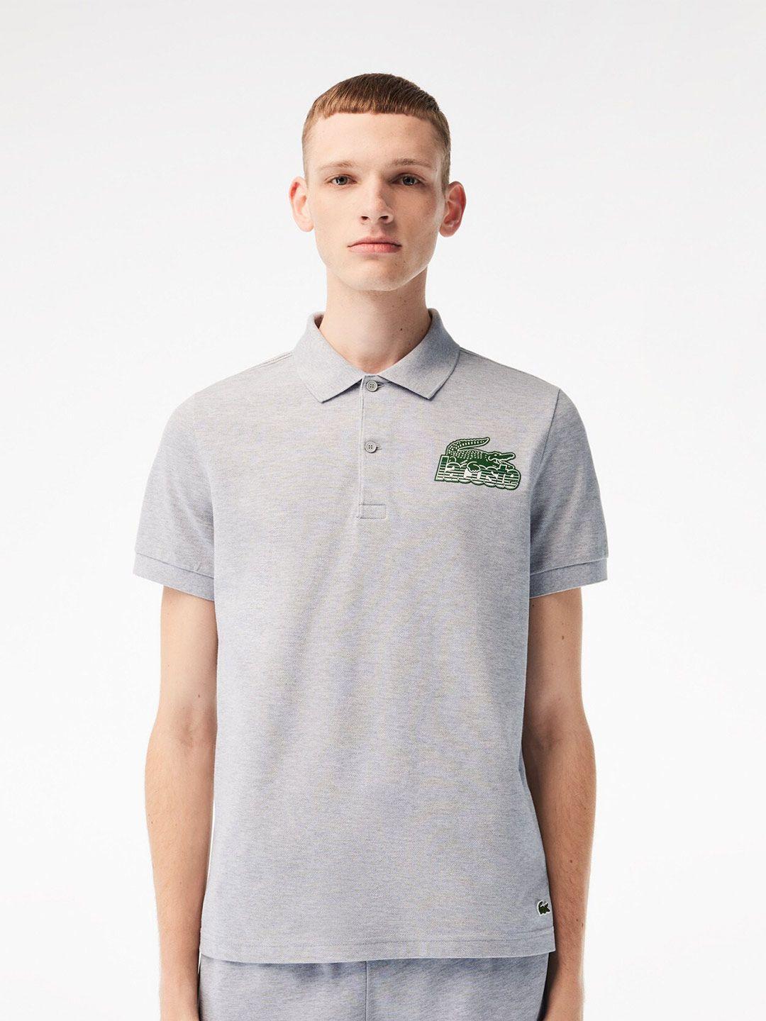 lacoste polo collar pure cotton casual t-shirt