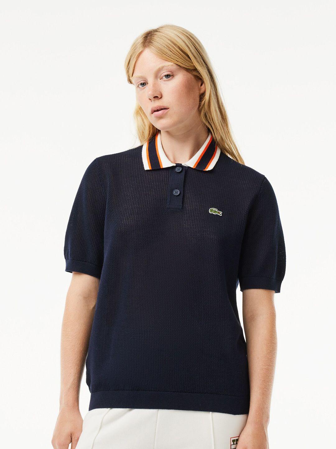 lacoste polo collar pure cotton pullover