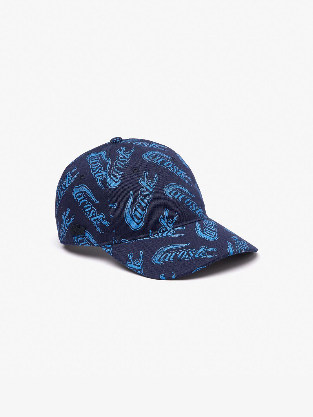 lacoste printed organic cotton baseball cap