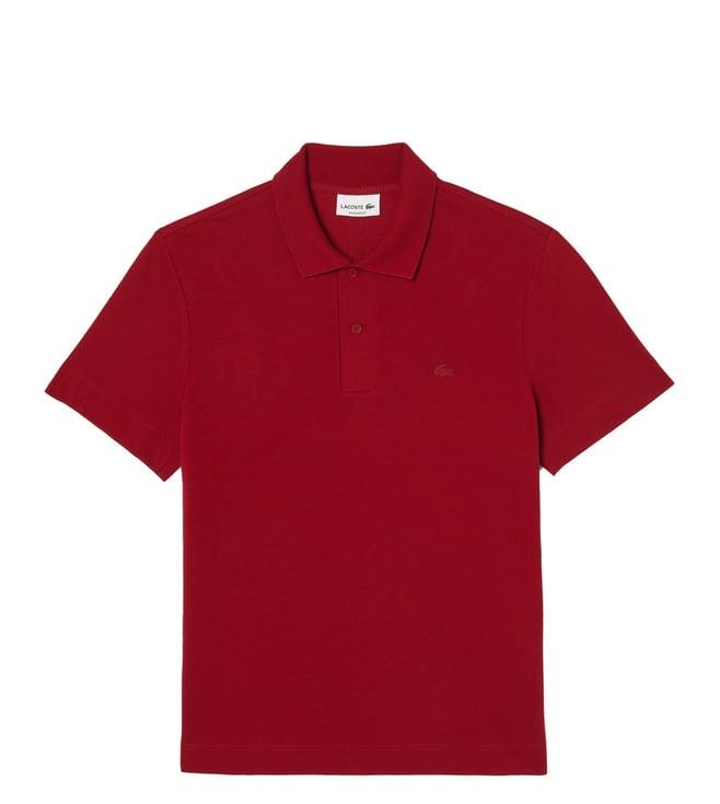 lacoste red regular fit polo t-shirt