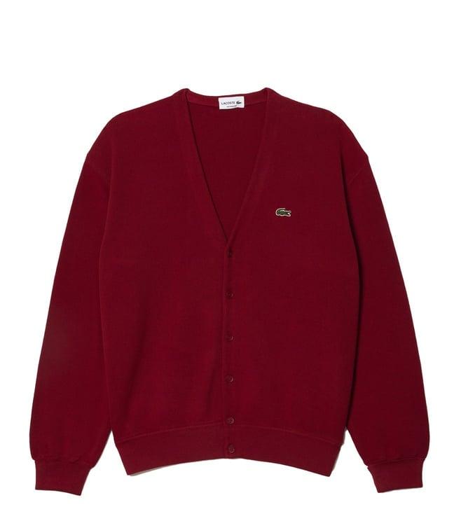 lacoste red relaxed fit sweater