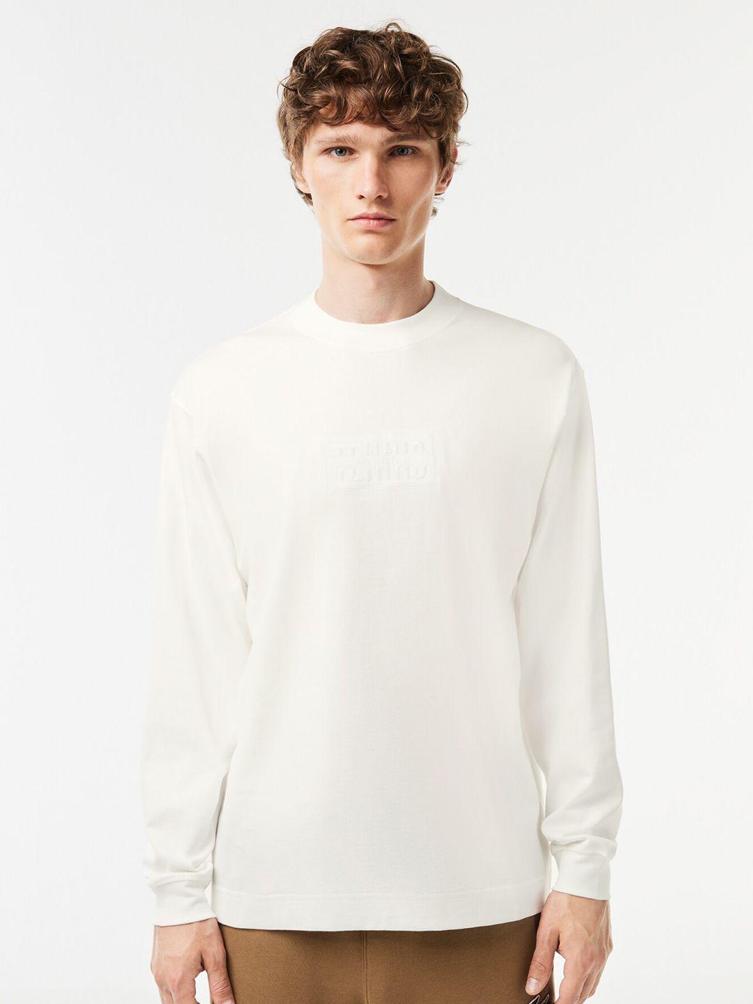 lacoste round neck pure cotton oversized fit t-shirt