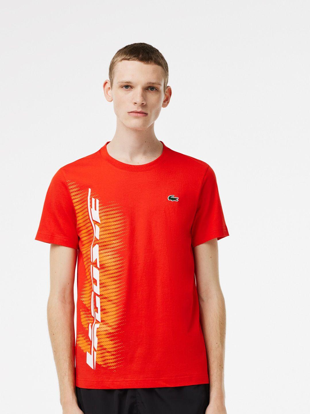 lacoste typography printed ultra dry t-shirt