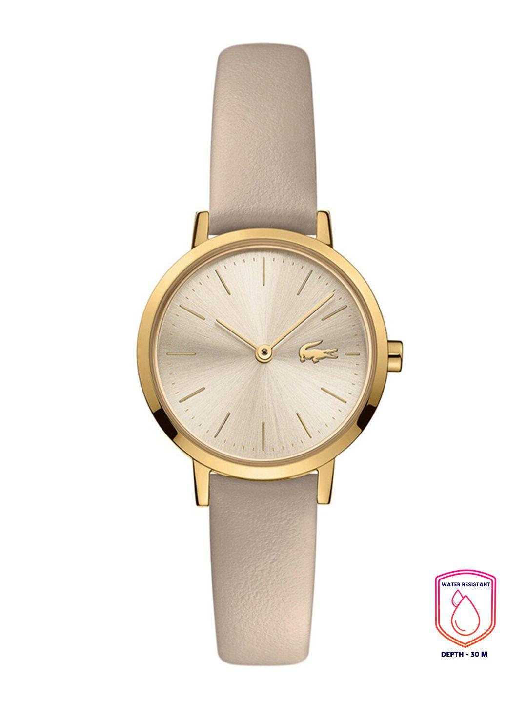 lacoste women beige analogue watch 2001119