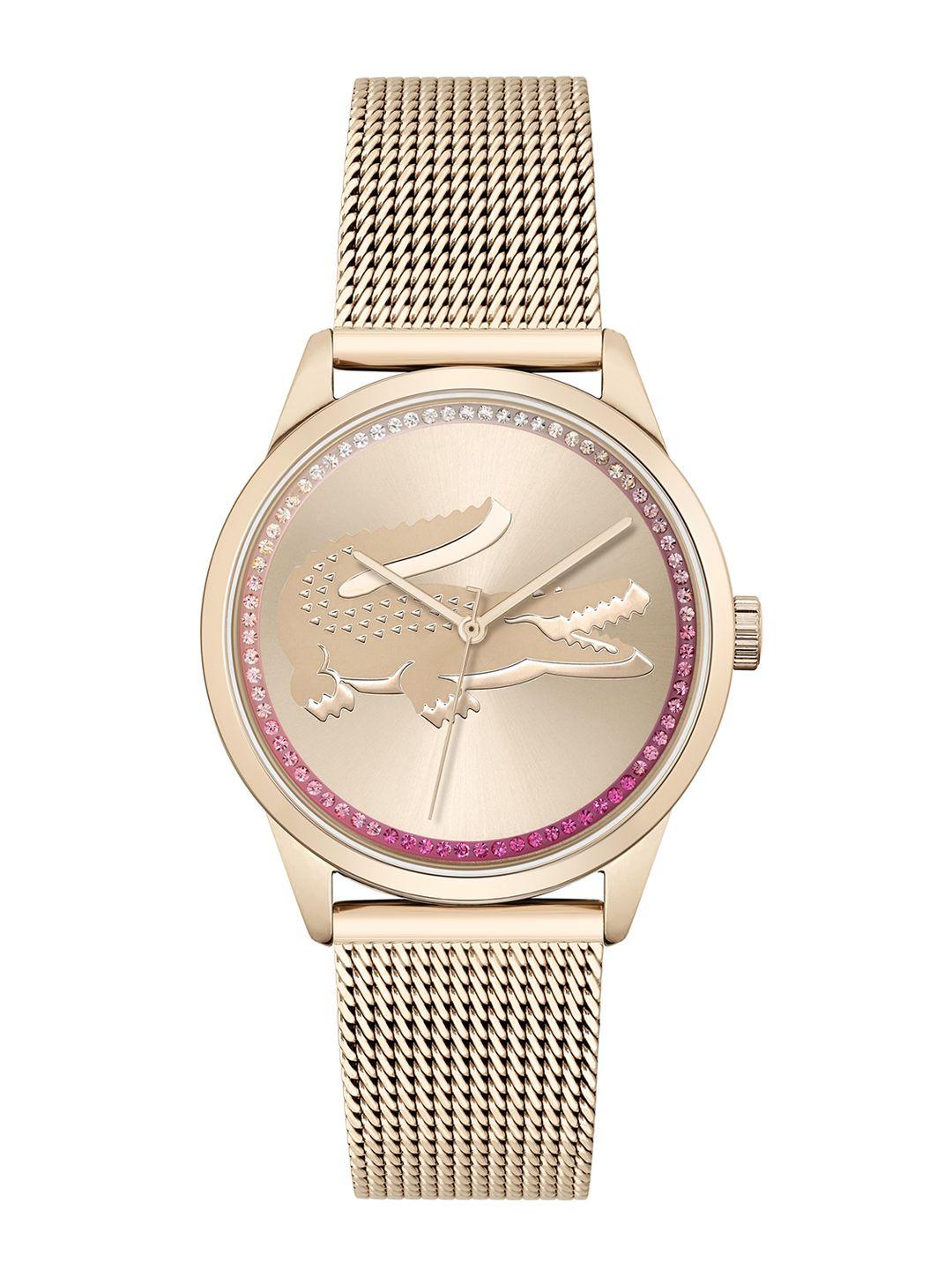 lacoste women embellished stainless steel bracelet style straps analogue watch 2001261