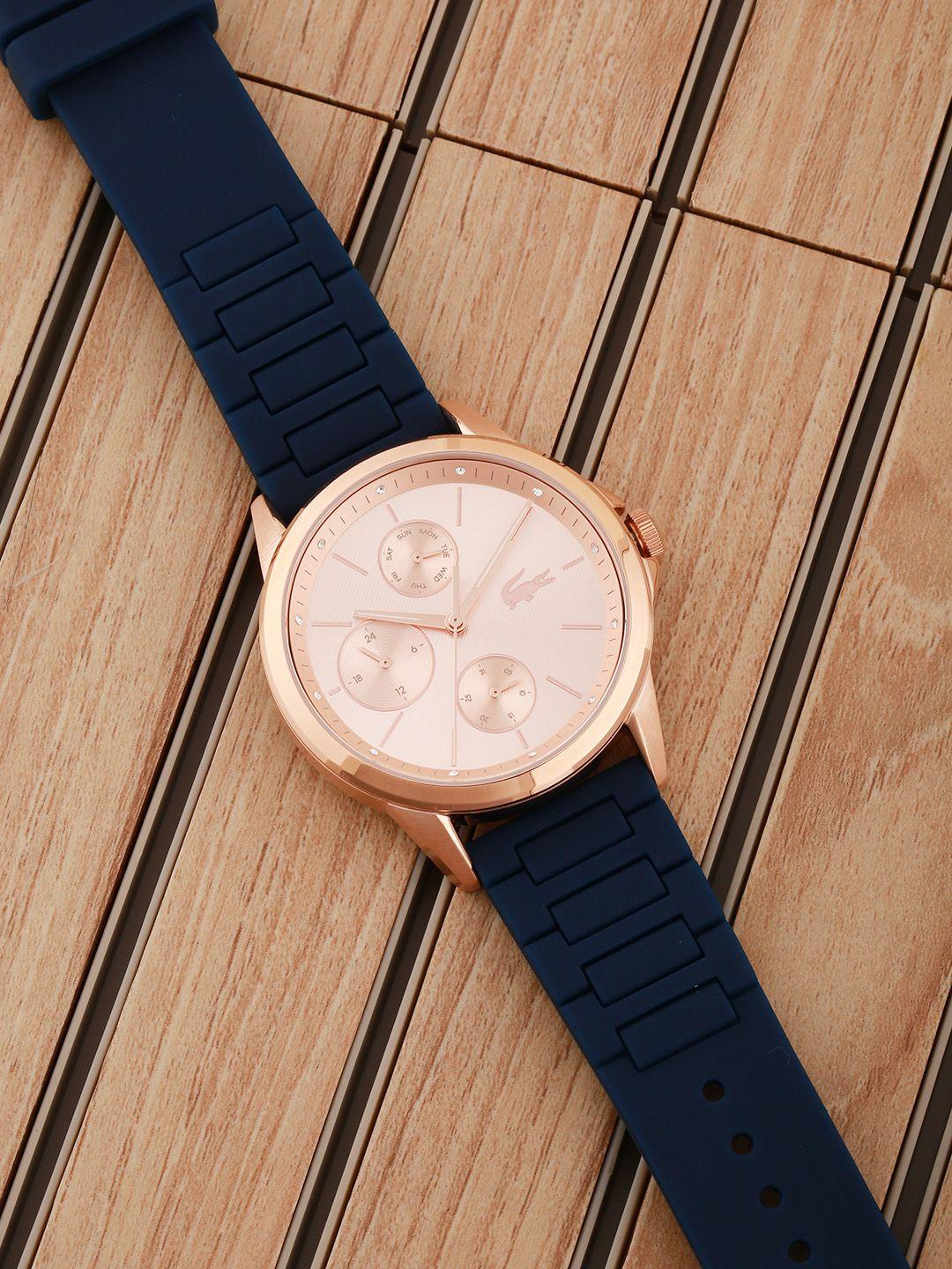lacoste women gold-toned analogue watch 2001110