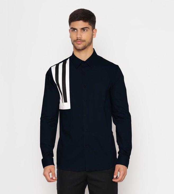 lacquer embassy navy whitefriars shirt