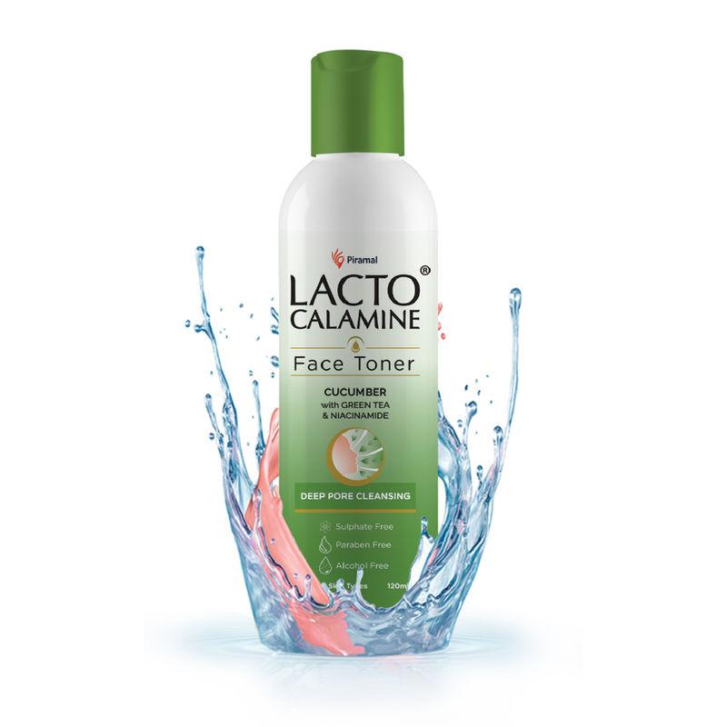 lacto calamine face toner cucumber with green tea & niacinamide