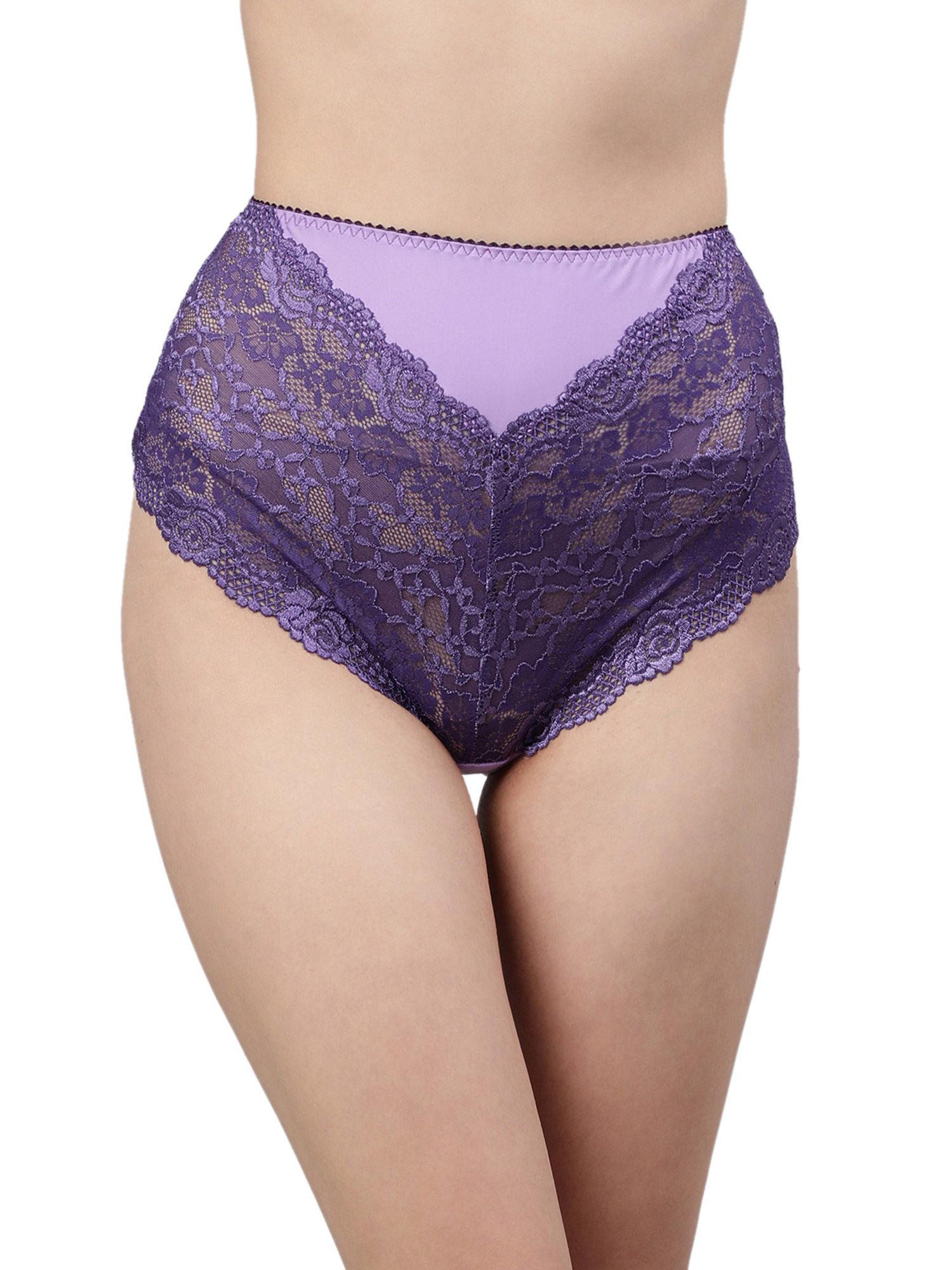 lacy panty-purple