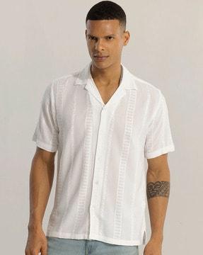 lador embroidered regular fit shirt