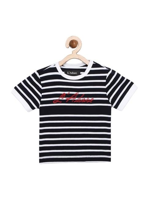 ladore kids black striped t-shirt