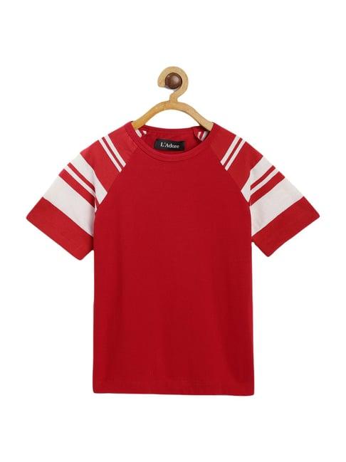 ladore kids red printed t-shirt