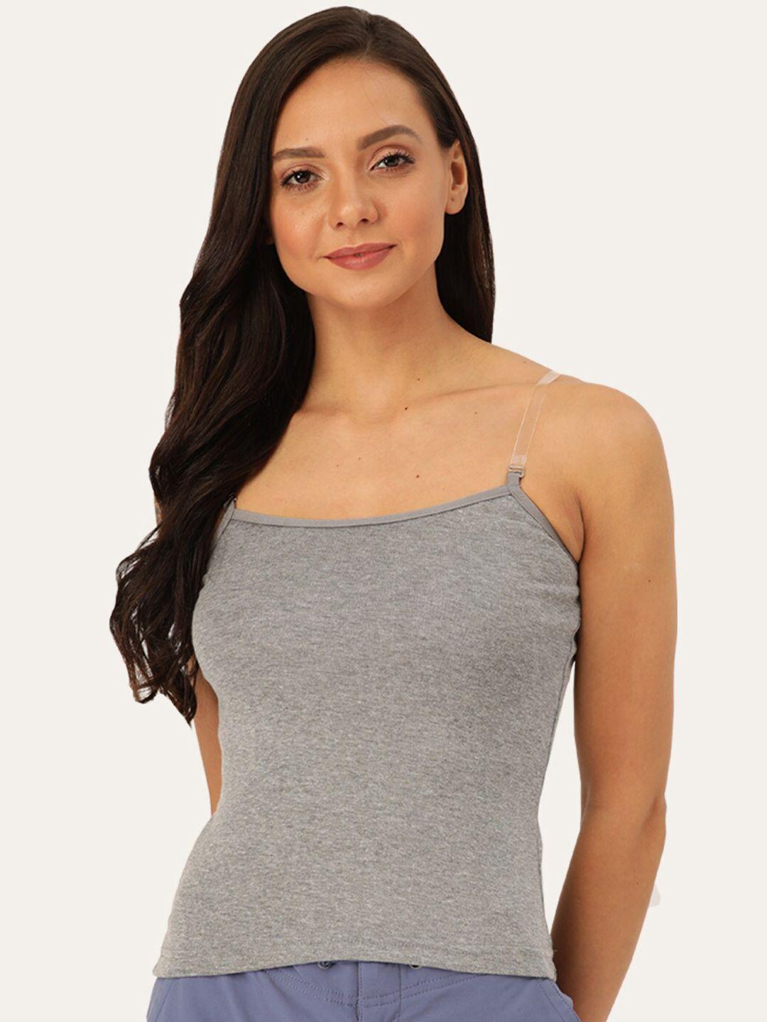 lady lyka non-padded cotton camisole with transparent straps