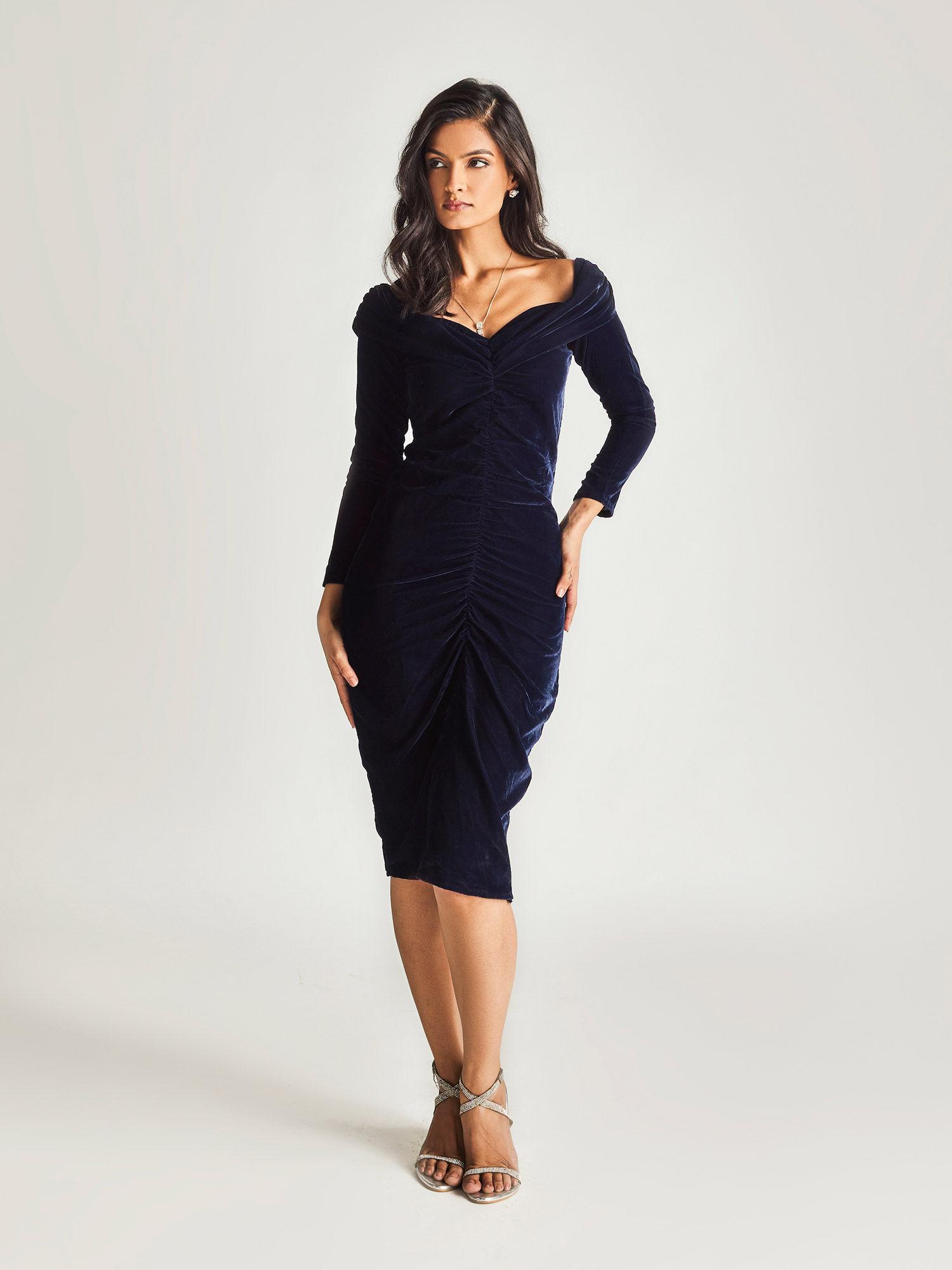 lady diana navy blue dress
