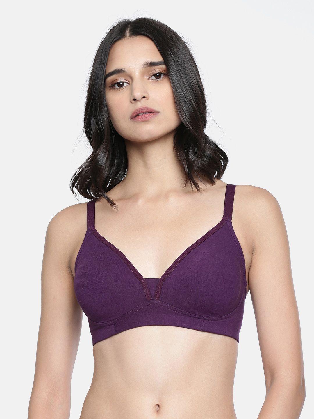 lady love lingerie purple non-wired non-padded bra llbr1013