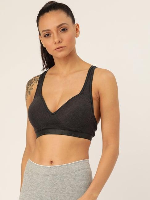 lady lyka black non wired padded sports bra