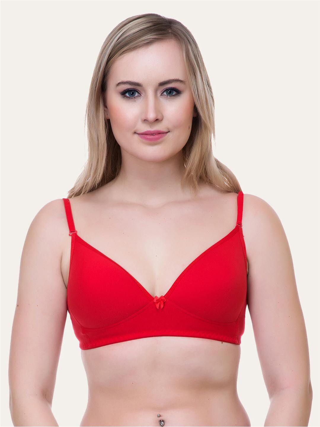 lady lyka medium coverage lightly padded seamless cotton t-shirt bra