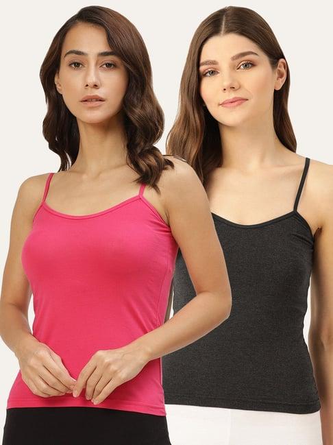 lady lyka multicolor camisole (pack of 2)