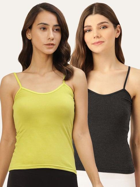 lady lyka multicolor camisole (pack of 2)