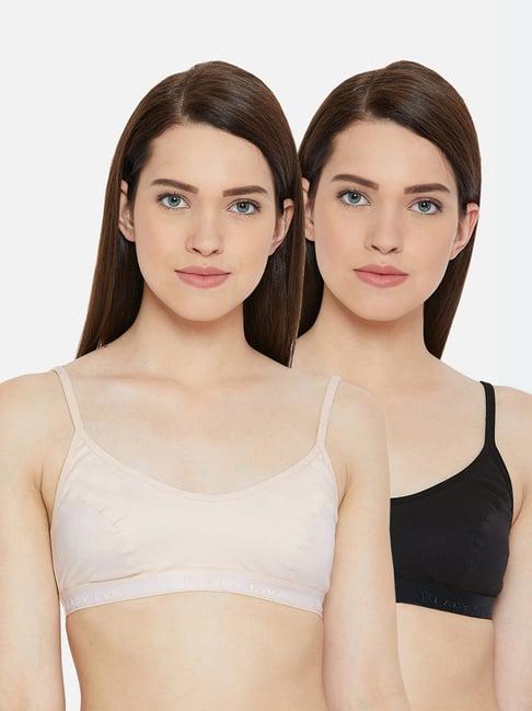 lady lyka multicolor non wired non padded sports bra (pack of 2)