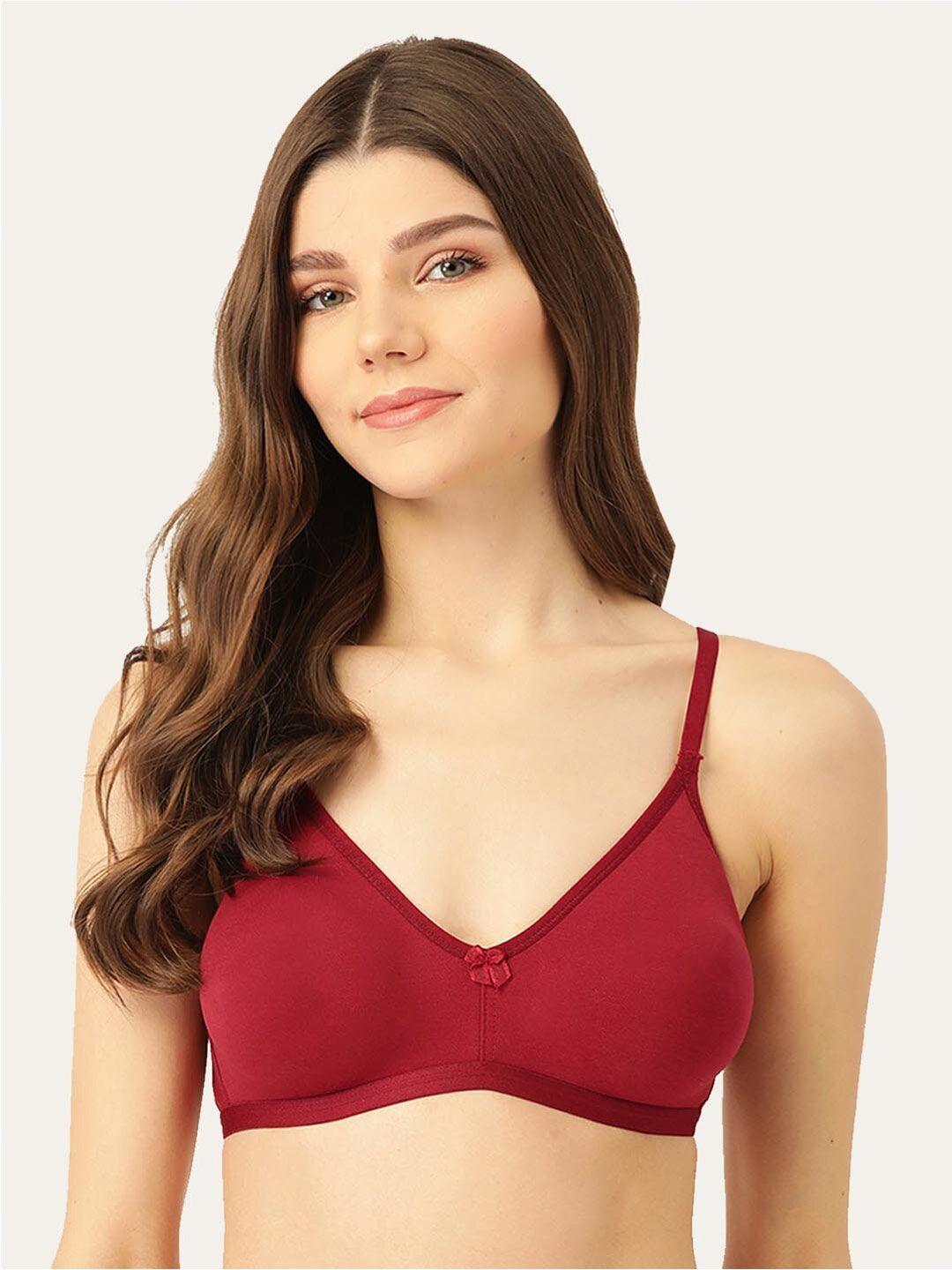 lady lyka non-padded non-wired medium coverage seamless all day comfort cotton t-shirt bra