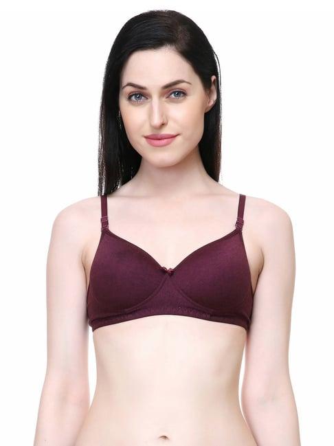 lady lyka plum non wired padded t-shirt bra