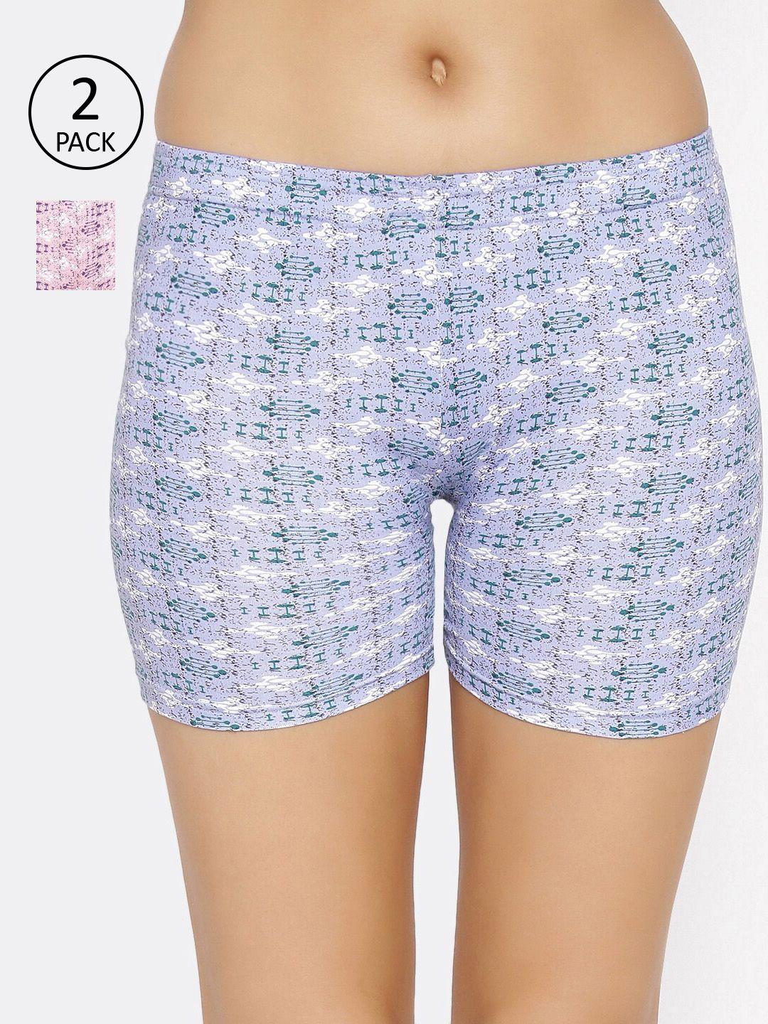 lady lyka women pack of 2 printed boy shorts c-short-pt-01-02