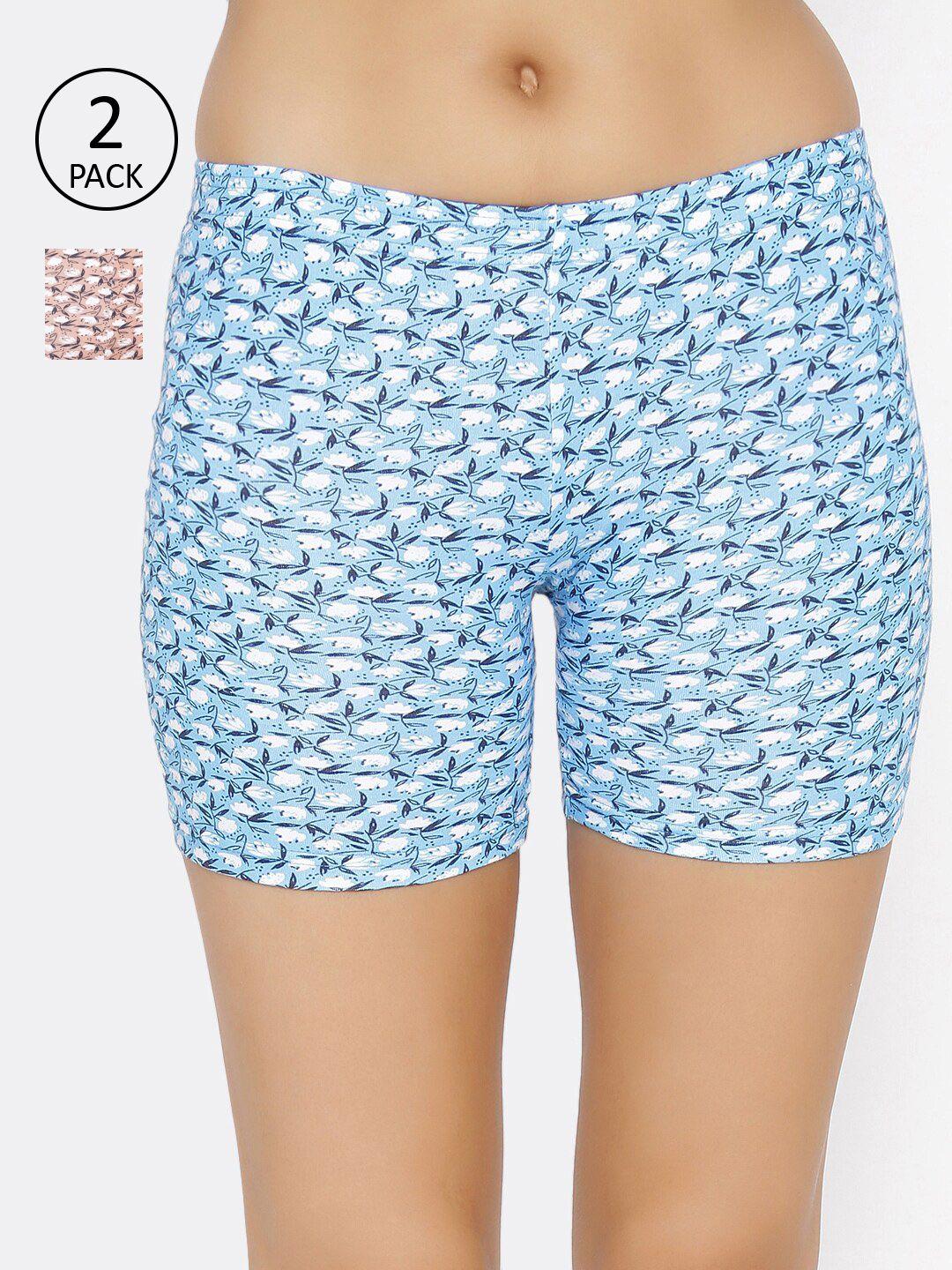 lady lyka women pack of 2 printed boy shorts c-short-pt-11-12