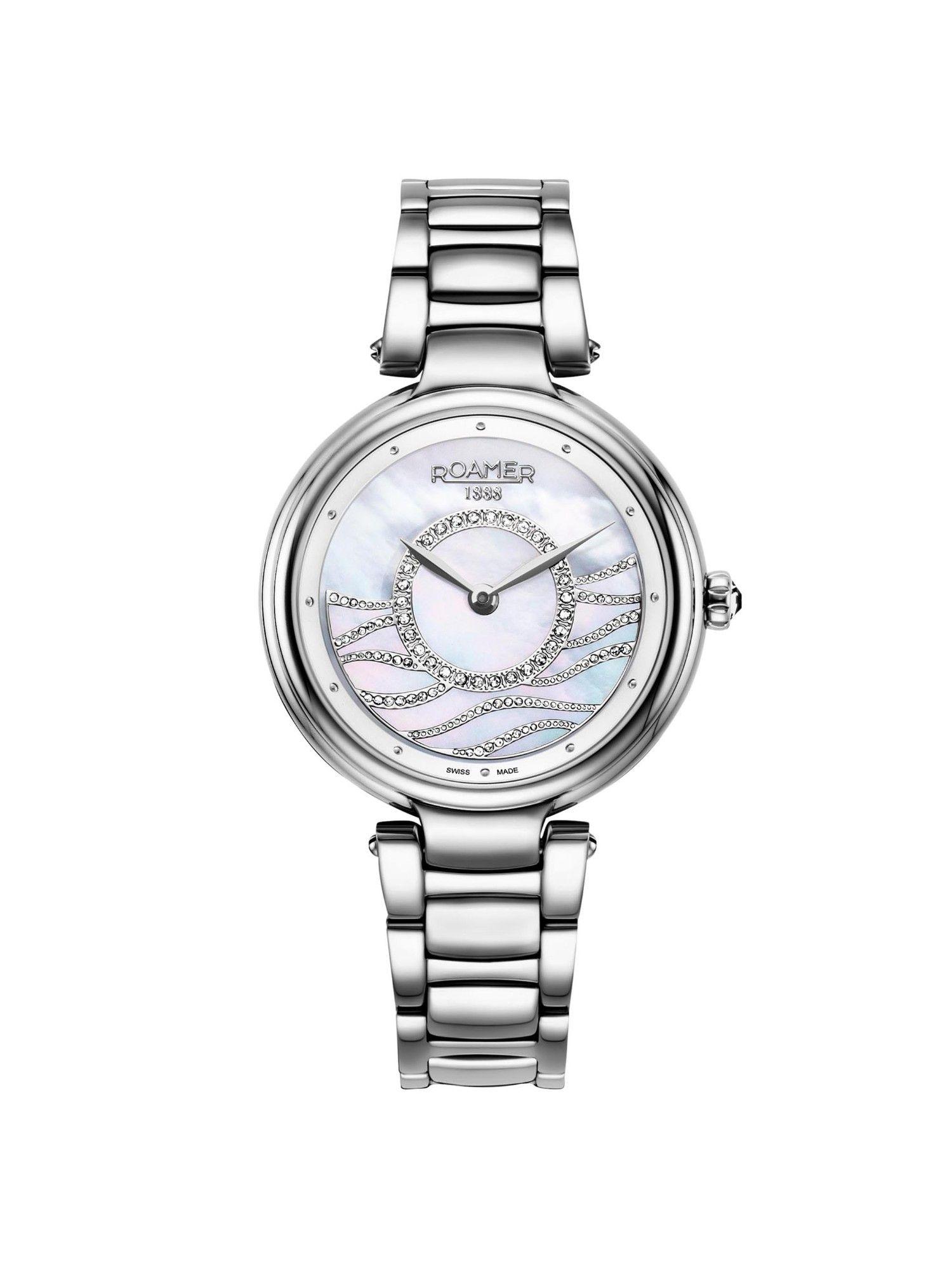 lady mermaid swiss made white round dial womens watch - 600857 41 15 50 (medium)