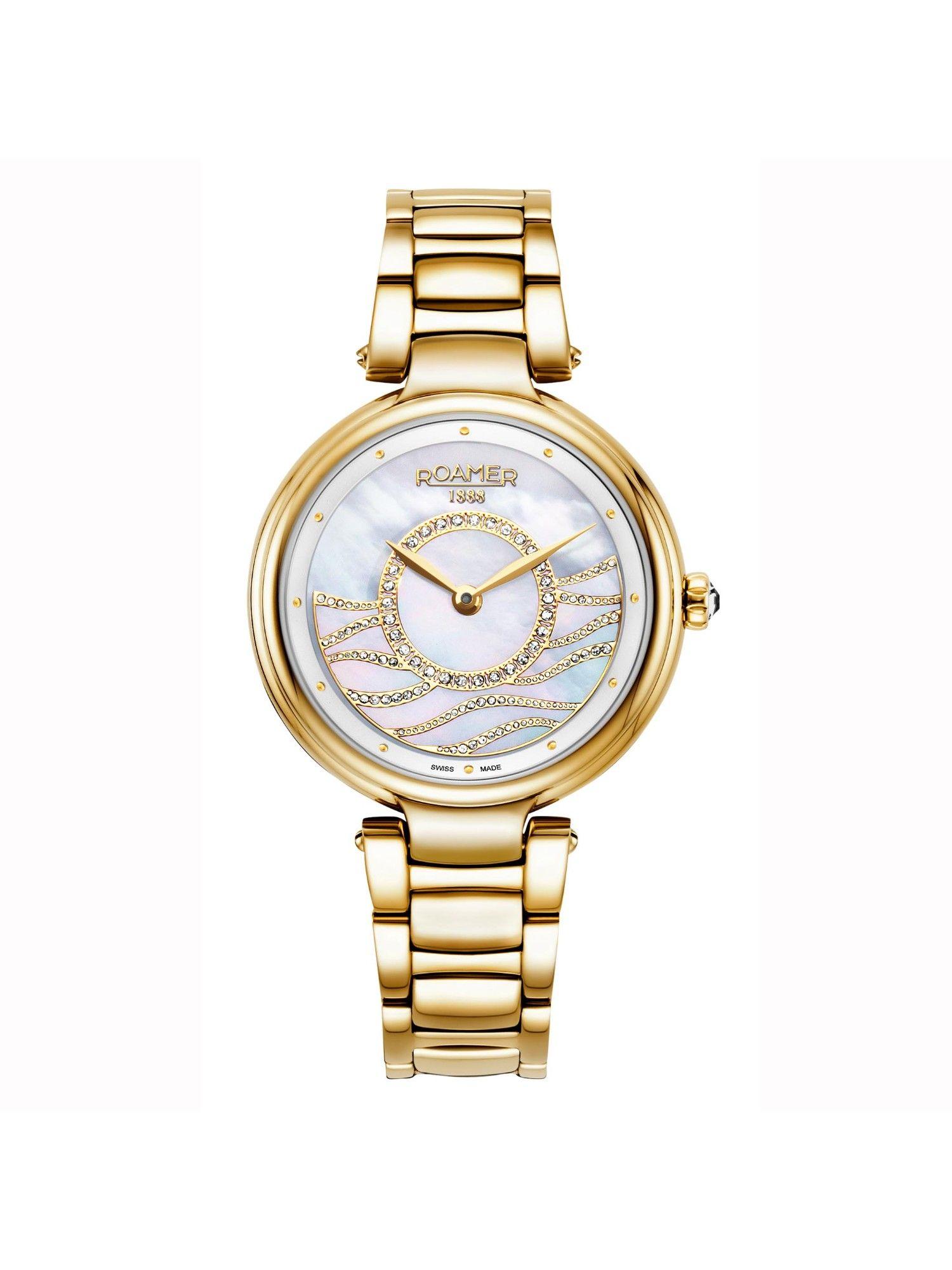 lady mermaid swiss made white round dial womens watch - 600857 48 15 50 (medium)