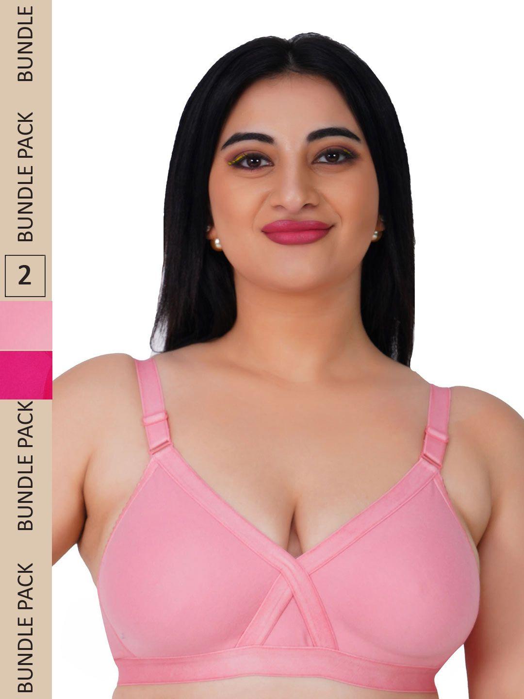 ladyland pack of 2 assorted full coverage all day comfort t-shirt bra