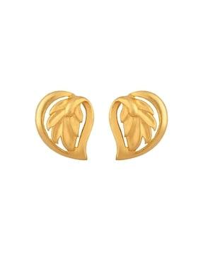 laef-design yellow gold stud earrings