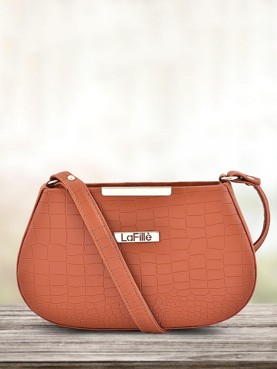 lafille textured pu structured sling bag