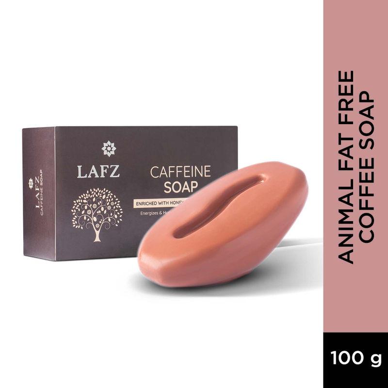 lafz caffeine soap non-drying soap enriched with honey & dark chocolate