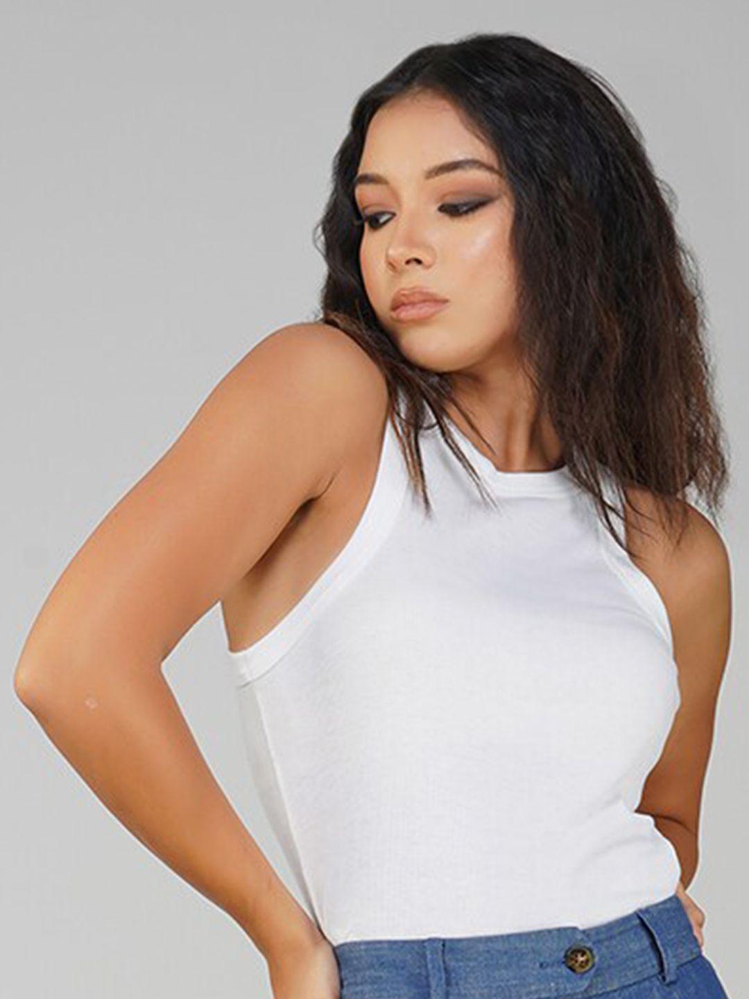 lagashi ribbed cotton tank top