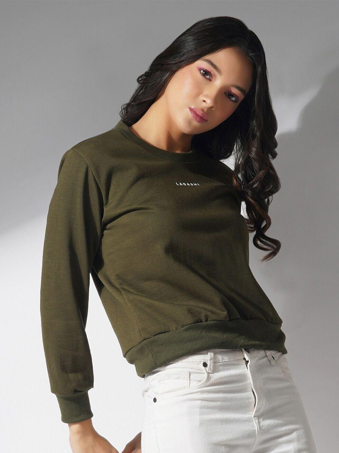 lagashi round neck pullover sweatshirt