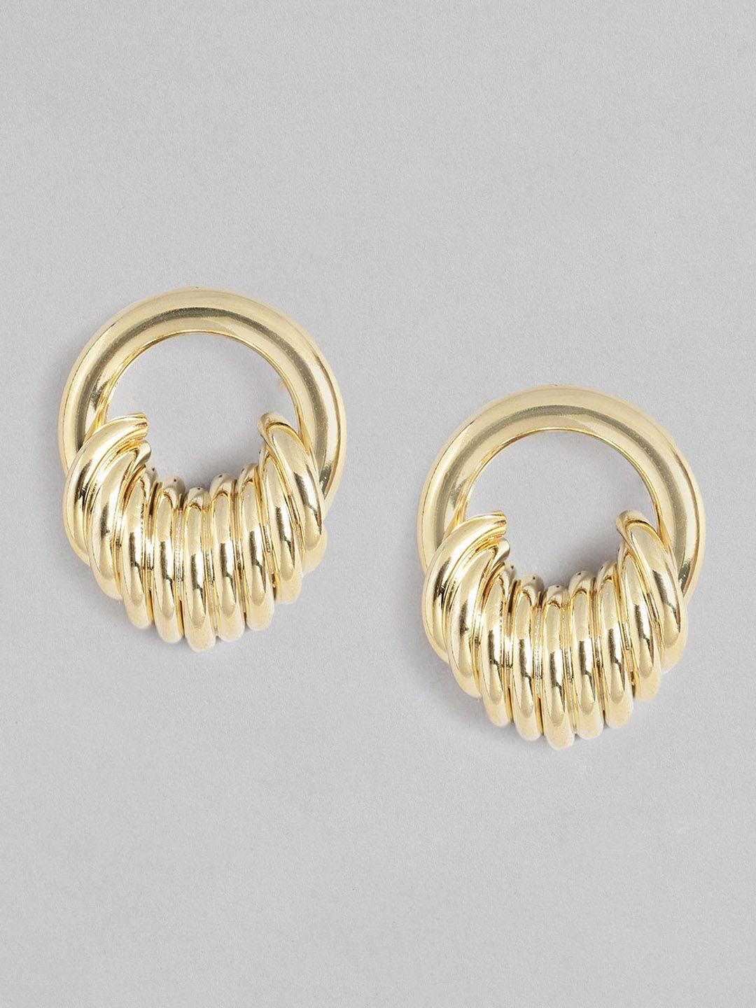 laida gold-plated circular hoop earrings