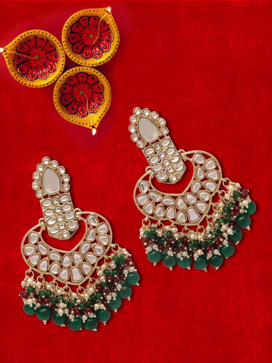 laida gold plated classic chandbalis earrings