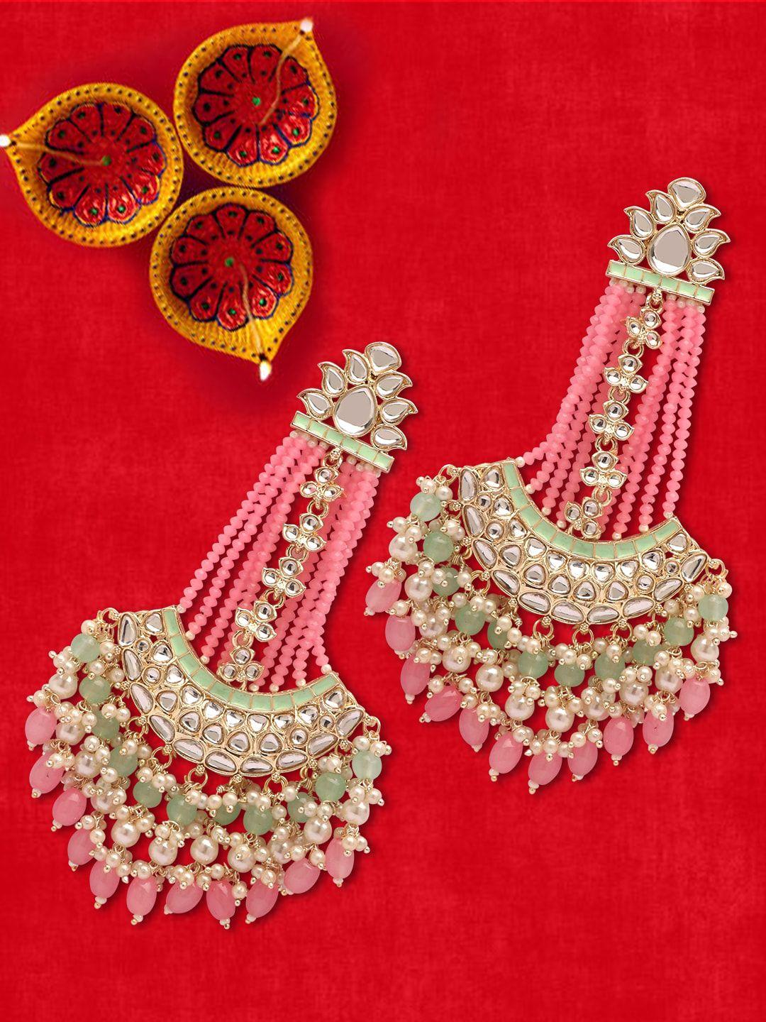 laida gold-plated contemporary chandbalis earrings